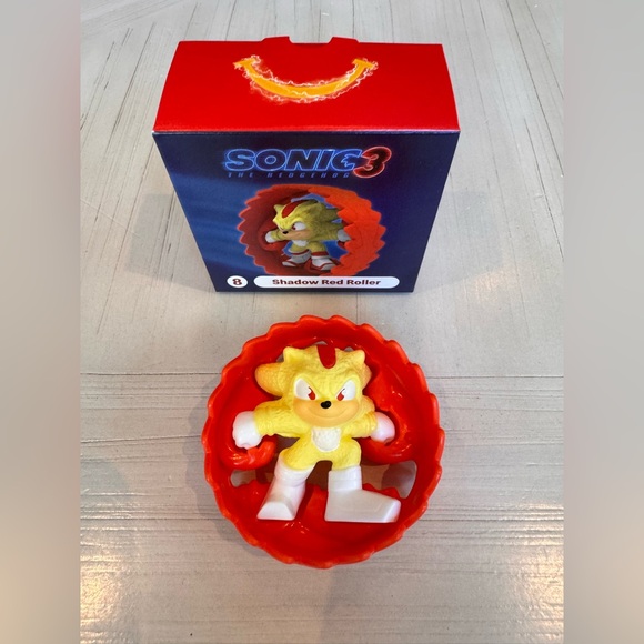 Sonic the Hedgehog 3 Happy Meal Toy – Shadow Red Roller (#8) – Limited Edition - Picture 9 of 12